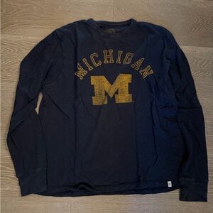 47 Brand Michigan Long Sleeve Shirt Size Medium